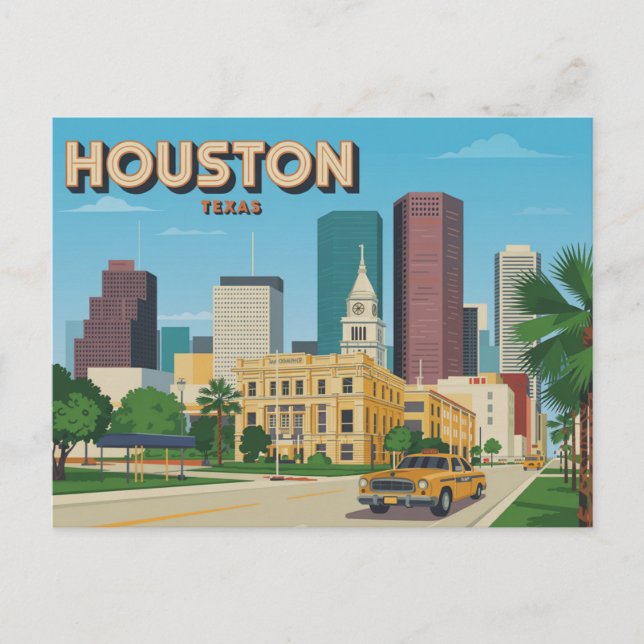 Vintage Houston Postcard | Greetings from Houston (Front)
