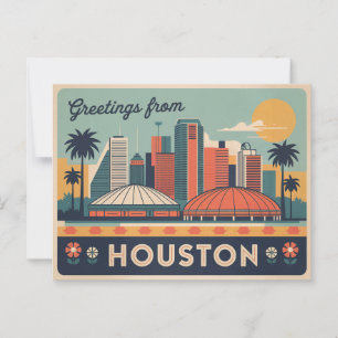 Vintage Houston Postcard   Greetings from Houston