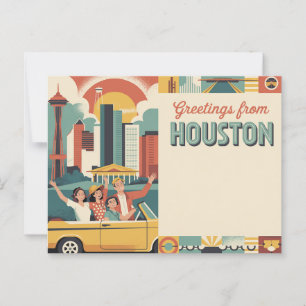 Vintage Houston Postcard   Greetings from Houston