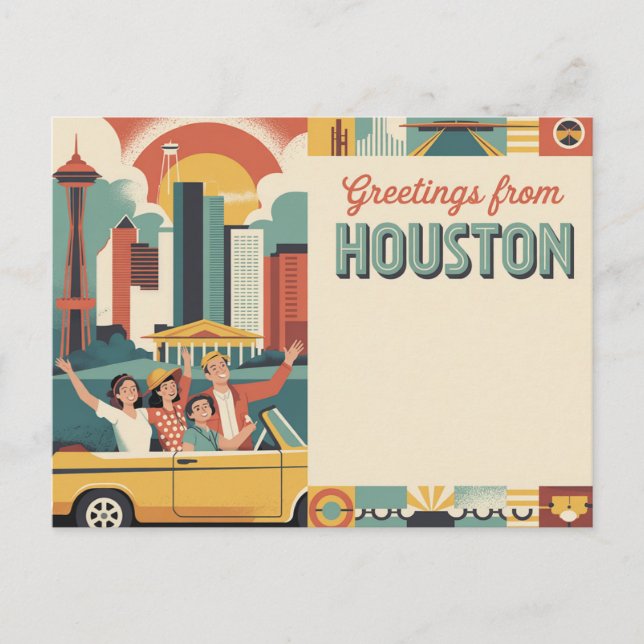 Vintage Houston Postcard | Greetings from Houston (Front)