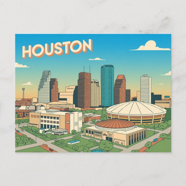 Vintage Houston Postcard | Greetings from Houston (Front)