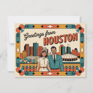 Vintage Houston Postcard   Greetings from Houston