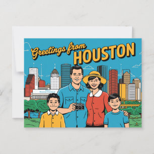 Vintage Houston Postcard   Greetings from Houston
