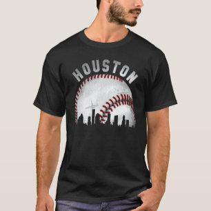 Vintage Houston Skyline City Baseball 1 T-Shirt