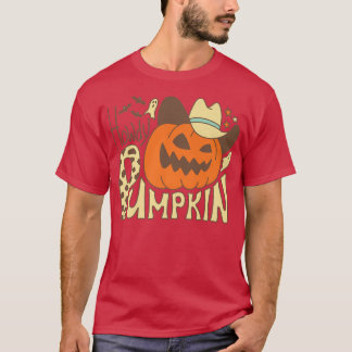 Vintage Howdy Halloween Boo Ghosts Pumpkin Bats Co T-Shirt