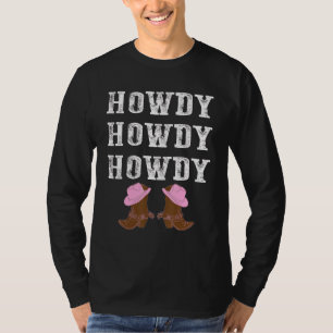 Vintage Howdy Howdy Howdy Rodeo Western Cowgirl 1 T-Shirt