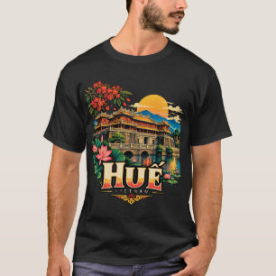 Vintage Huế Vietnam Travel Art Landmark T-Shirt