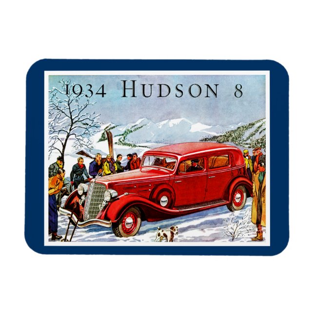 Vintage Hudson Automobile Ad Magnet (Horizontal)