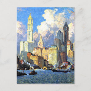 Vintage Hudson River Waterfront Postcard