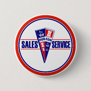 Vintage Hudson service sign 6 Cm Round Badge