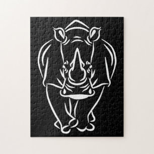 Vintage Huge Rhino Brilliant Animal Gift Jigsaw Puzzle