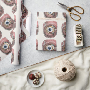 Vintage Human Anatomy, Eyeball Eye with Muscles Wrapping Paper