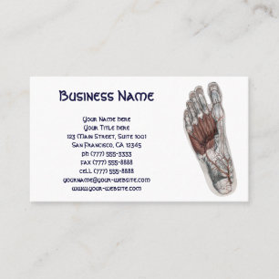 Vintage Human Anatomy Footprint Podiatry Foot Business Card