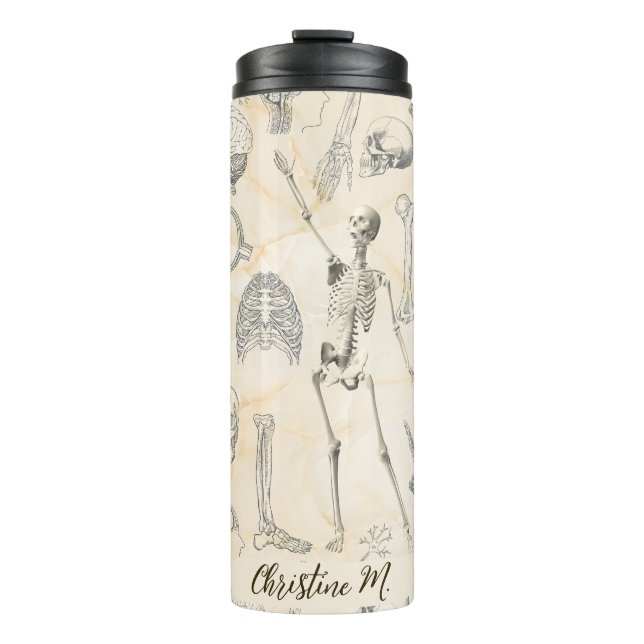 Vintage Human Anatomy Geek Thermal Tumbler (Front)