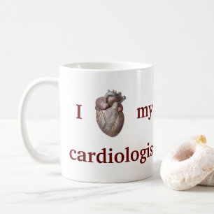 Vintage Human Anatomy, I Love My Cardiologist Coffee Mug