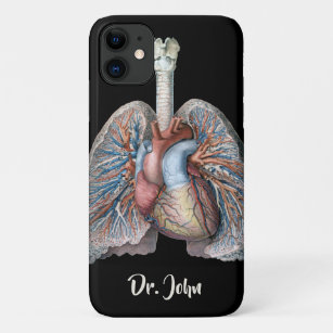 Vintage Human Anatomy Lungs Heart Organs Blood iPhone 11 Case
