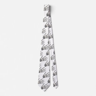 Vintage Human Anatomy Science, Skeleton Hands Tie