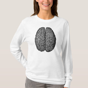 Vintage Human Brain Anatomy Illustration T-Shirt