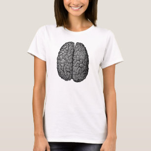 Vintage Human Brain Anatomy Illustration T-Shirt