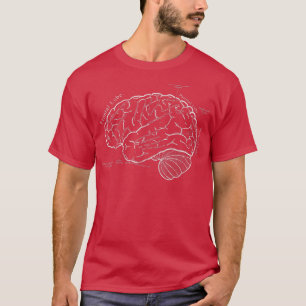 Vintage Human Brain Anatomy Science Nerd Geek Stud T-Shirt