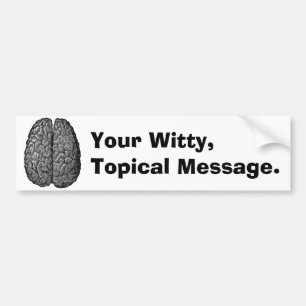 Vintage Human Brain Illustration Bumper Sticker