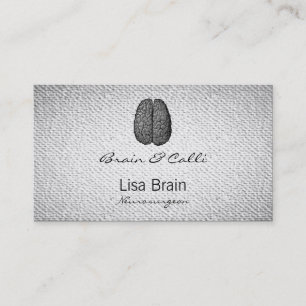 Vintage Human Brain Illustration Business Card