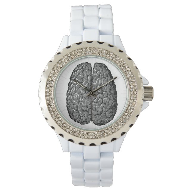 Vintage Human Brain Illustration Watch (Front)
