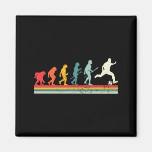 Vintage Human Evolution Soccer Player Football Soc Magnet