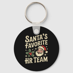Vintage Human Resource Matching Hr Retro Christmas Key Ring