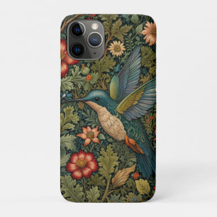 Vintage hummingbird art botanical boho chic iPhone 11 pro case