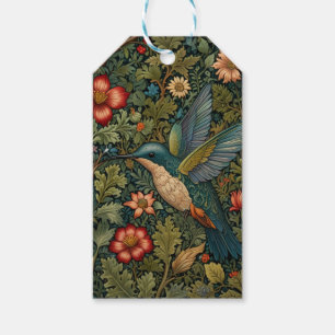 Vintage hummingbird art painting gift tags
