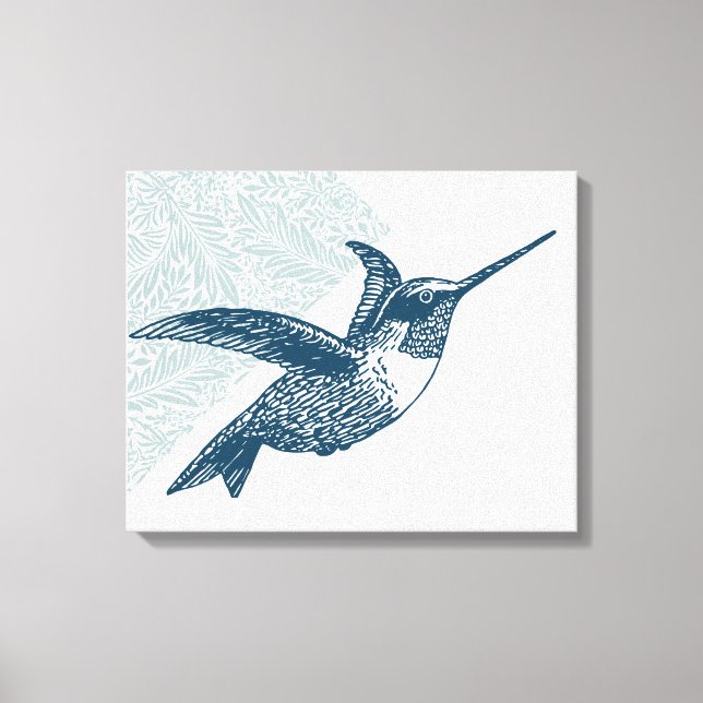 Vintage Hummingbird Canvas Print (Front)