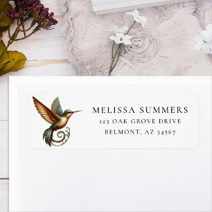 Vintage Hummingbird Return Address Label