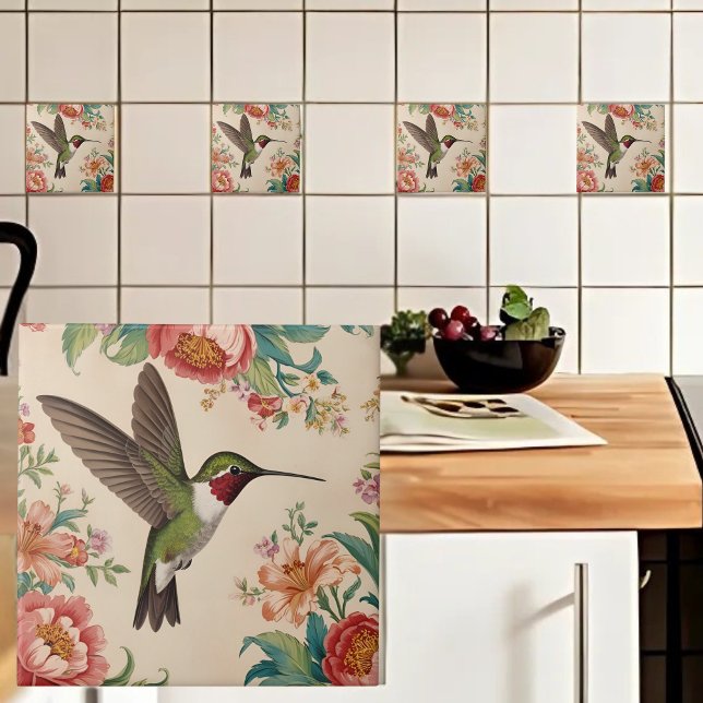 Vintage Hummingbird Tile (Creator Uploaded)