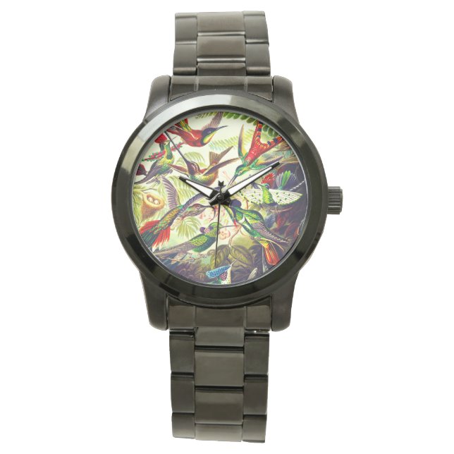Vintage Hummingbirds by Ernst Haeckel Watch (Front)
