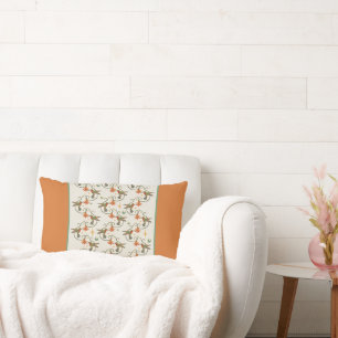 Vintage Hummingbirds Lumbar Pillow