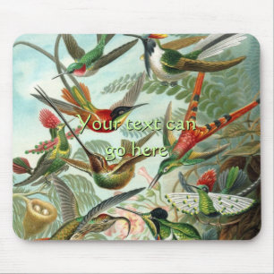 Vintage Hummingbirds Mouse Mat