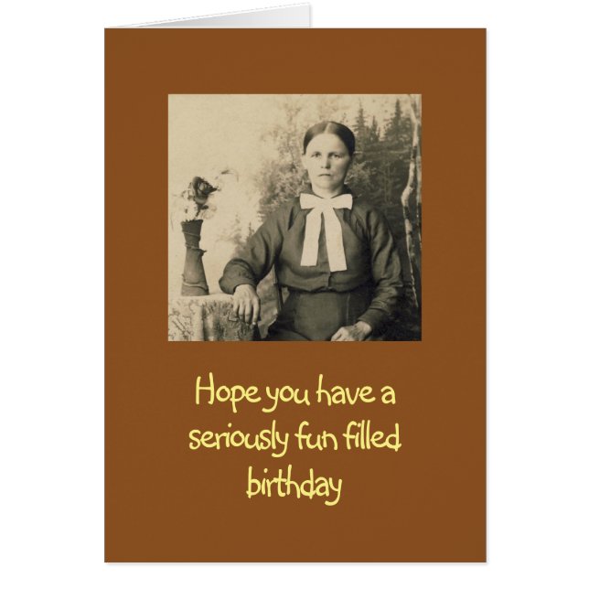 Vintage humour Birthday card (Front)