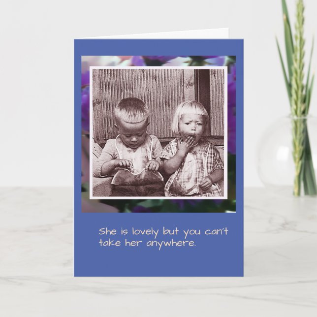 Vintage humour Blueberry kids Card (Front)