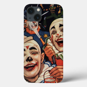 Vintage Humour, Laughing Circus Clowns and Police iPhone 13 Case