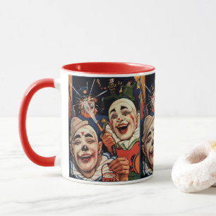 Vintage Humour, Laughing Circus Clowns and Police Mug