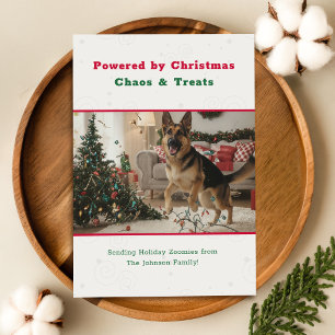 Vintage Humourous Funny Christmas Dog Pet Photo Holiday Card