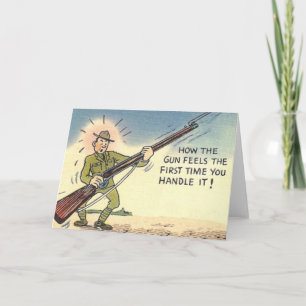Vintage Humourous Military Army Card