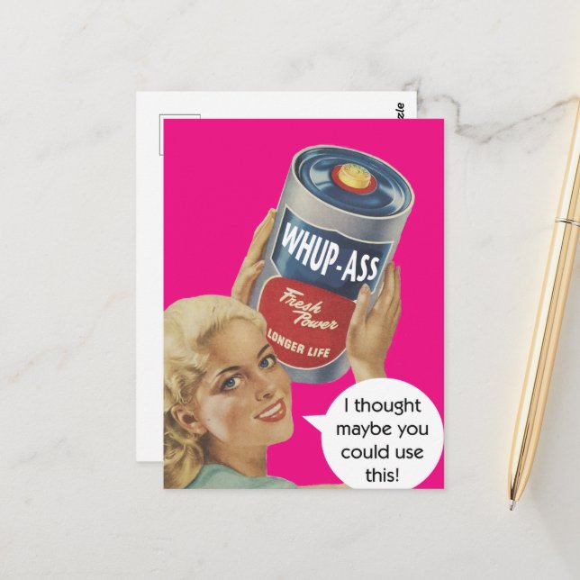 Vintage humourous postcard (Front/Back In Situ)