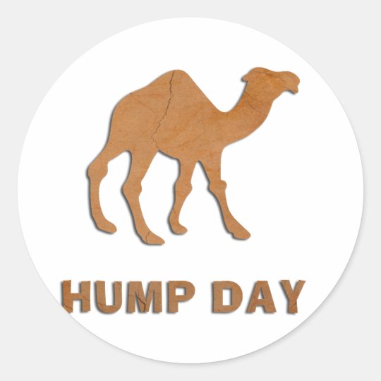 VINTAGE HUMP DAY CAMEL CLASSIC ROUND STICKER