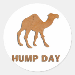 VINTAGE HUMP DAY CAMEL CLASSIC ROUND STICKER