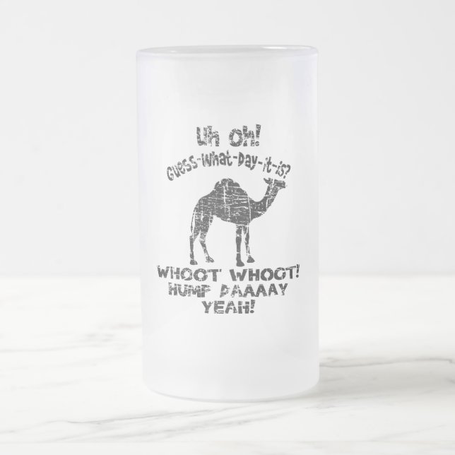 Vintage Hump Day Camel Frosted Beer Mug (Center)