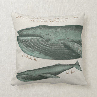 Vintage Humpback whale and calf Cushion