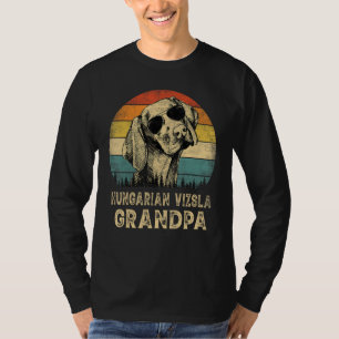 Vintage Hungarian Vizsla Grandpa Dog Father s Day T-Shirt