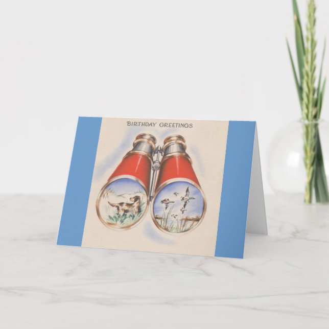 Vintage Hunter Birthday Greetings Card (Front)